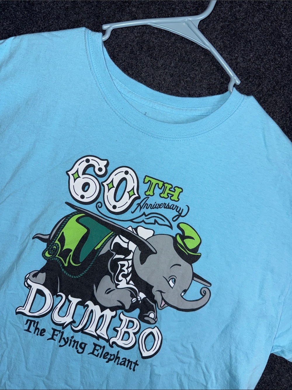 Disney Parks Dumbo The Flying Elephant 60th Anniversary Blue T-Shirt XL